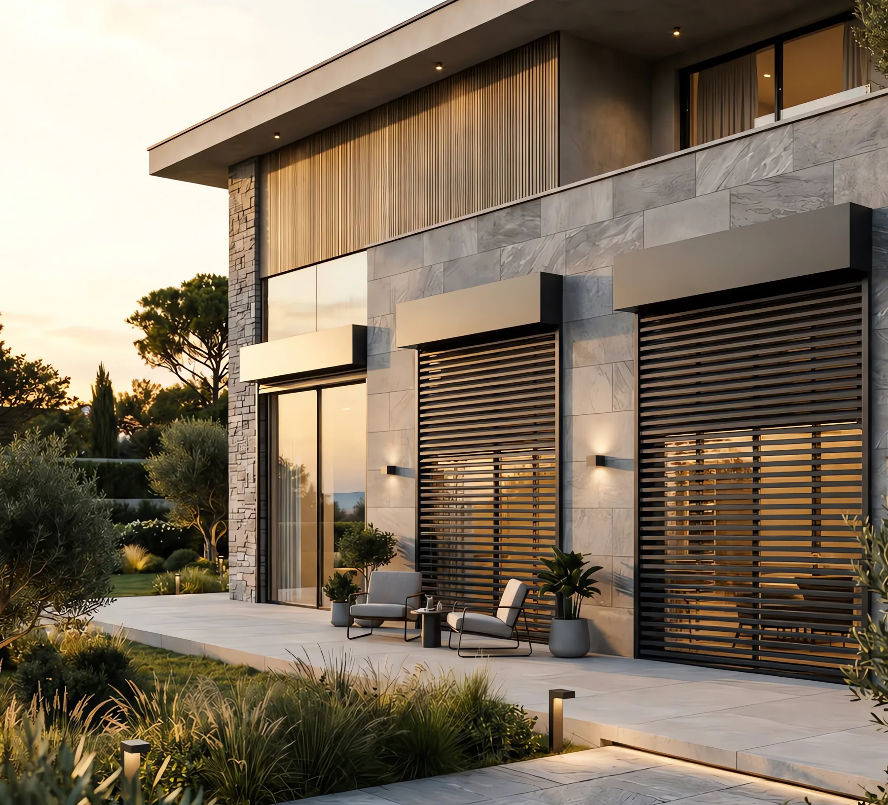 Modern villada AluDenizalp rolling shutter